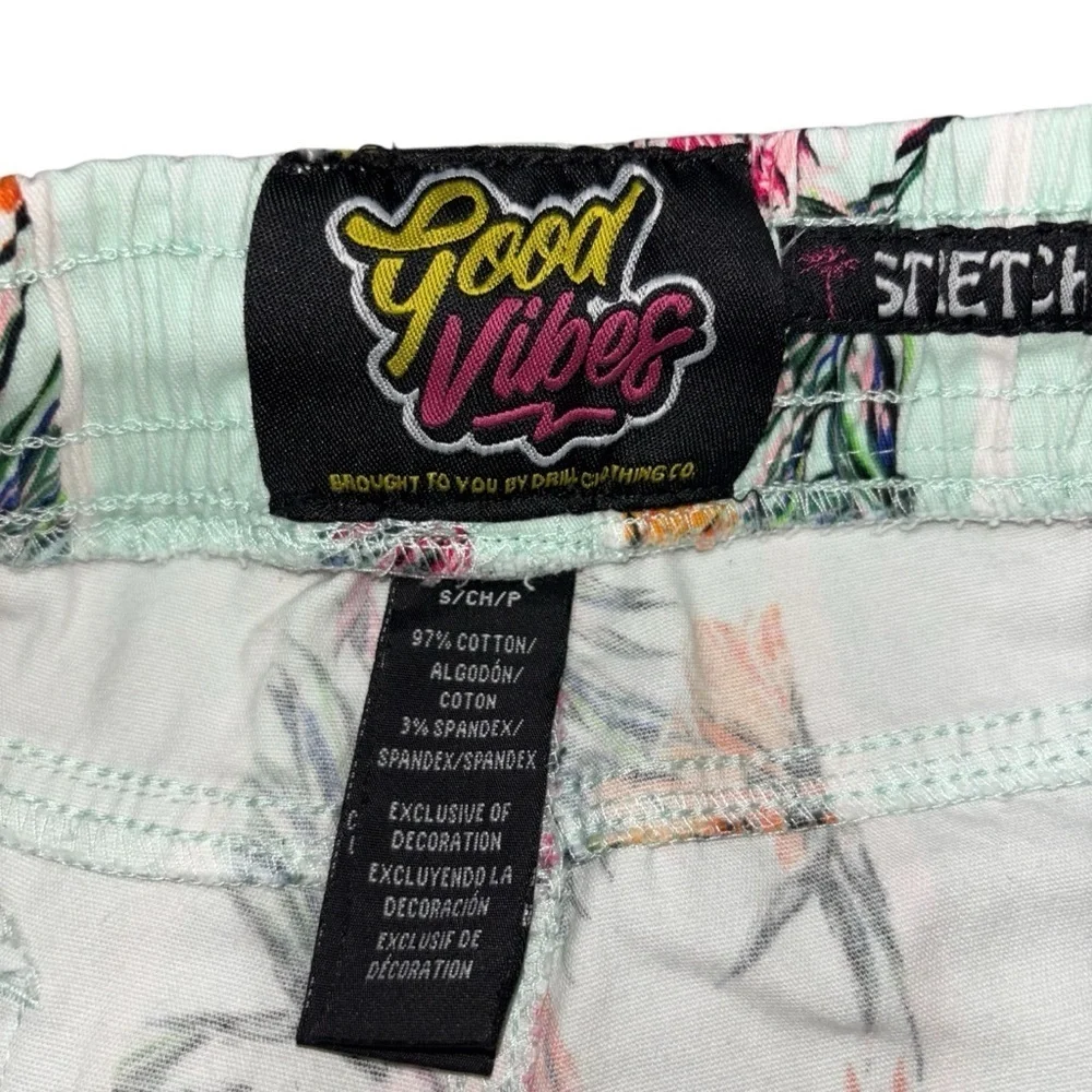 Good Vibes by Drill Clothing Co. Boy's S Small Bermuda Shorts Beach Palm Print